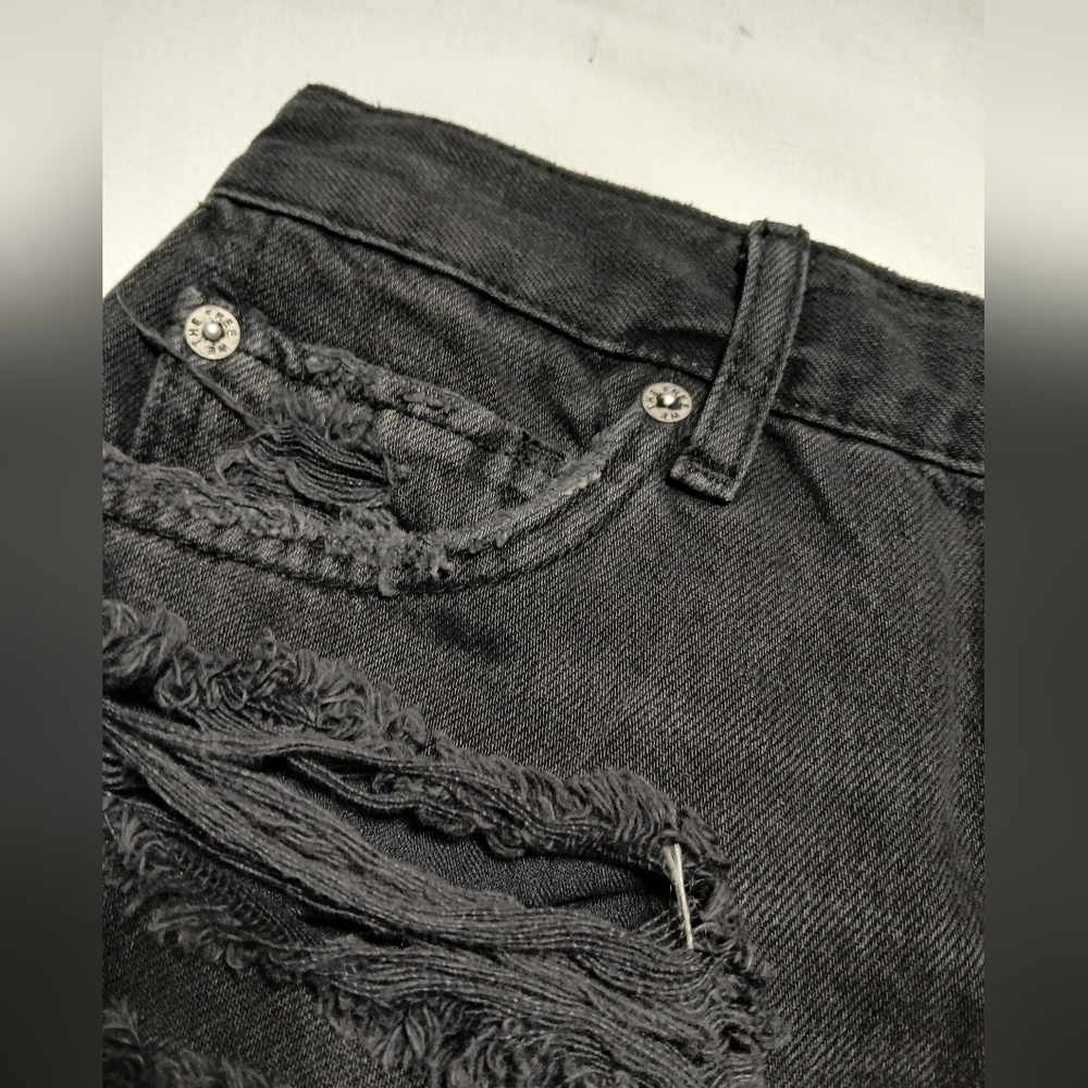 We The Free‎ Black Jean Shorts High-Rise Distressed - Picture 12 of 16